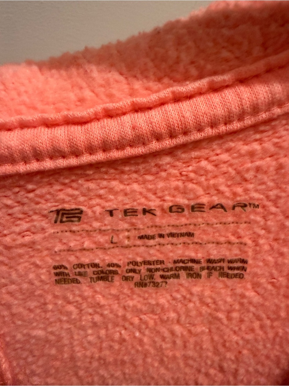tek gear Coral V-Neck Pullover Hoodie • Size Large - Picture 5 of 5